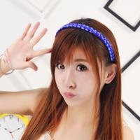 Pruik twist vlecht sieraden hoofdband haar gesp (Sapphire Blue)