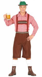 Bavariaanse Man kostuum lederhose + blouse