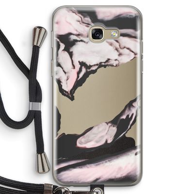 Roze stroom: Samsung Galaxy A5 (2017) Transparant Hoesje met koord
