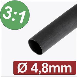 Quadrios 24CA285 Krimpkous met lijm Zwart 4.80 mm 1.60 mm Krimpverhouding:3:1 per meter