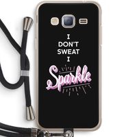 Sparkle quote: Samsung Galaxy J3 (2016) Transparant Hoesje met koord