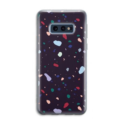 Dark Rounded Terrazzo: Samsung Galaxy S10e Transparant Hoesje
