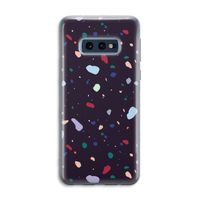 Dark Rounded Terrazzo: Samsung Galaxy S10e Transparant Hoesje