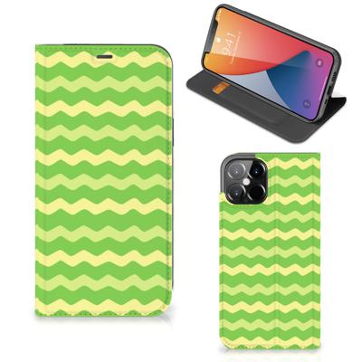 iPhone 12 Pro Max | Hoesje met Magneet | Waves Green