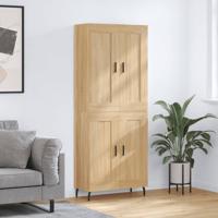 Hoge kast 69,5x34x180 cm bewerkt hout sonoma eikenkleurig