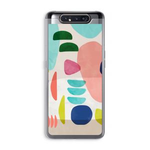 Bold Rounded Shapes: Samsung Galaxy A80 Transparant Hoesje