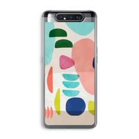 Bold Rounded Shapes: Samsung Galaxy A80 Transparant Hoesje