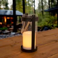 Solar hang- en tafellamp odin op zonne-energie - decoratieve buitenlamp met kaars