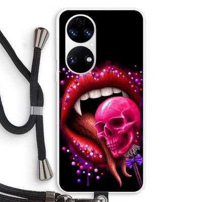 Dodelijk zoet: Huawei P50 Transparant Hoesje met koord