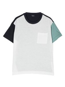 Il Gufo t-shirt en coton à design colour block - Blanc