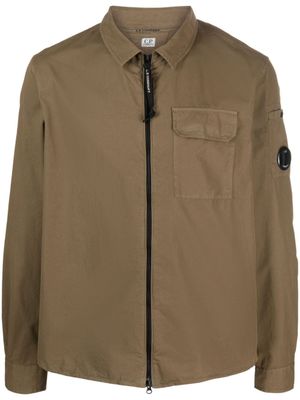 C.P. Company chemise en coton à détail de lentille signature - Vert
