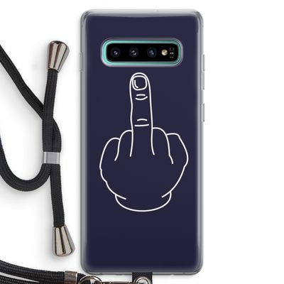 F**k U: Samsung Galaxy S10 Plus Transparant Hoesje met koord