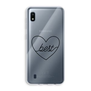 Best heart black: Samsung Galaxy A10 Transparant Hoesje