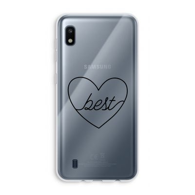 Best heart black: Samsung Galaxy A10 Transparant Hoesje