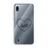 Best heart black: Samsung Galaxy A10 Transparant Hoesje