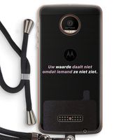 uw waarde daalt niet: Motorola Moto Z Force Transparant Hoesje met koord