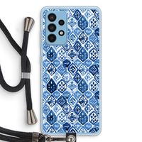 Blauw motief: Samsung Galaxy A52 Transparant Hoesje met koord
