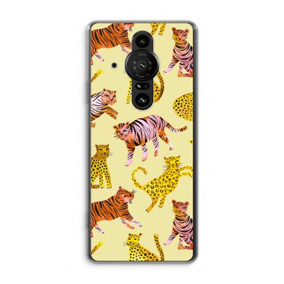 Cute Tigers and Leopards: Sony Xperia Pro-I Transparant Hoesje