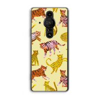 Cute Tigers and Leopards: Sony Xperia Pro-I Transparant Hoesje