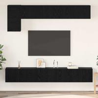 Tv-meubelset 5 pcs Zwart eiken 100 x 30 x 30 cm Bewerkt hout