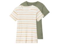 lupilu 2 kinder T-shirts (134/140, Kaki/wit)