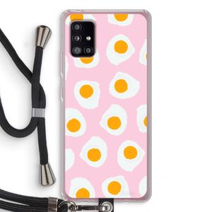 Dancing eggs: Samsung Galaxy A51 5G Transparant Hoesje met koord