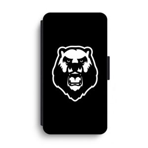 Angry Bear (black): iPhone XS Max Flip Hoesje