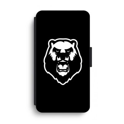 Angry Bear (black): iPhone XS Max Flip Hoesje