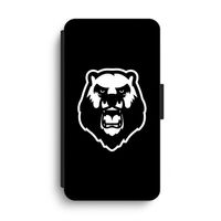Angry Bear (black): iPhone XS Max Flip Hoesje Angry Bear (black): iPhone XS Max Flip Hoesje
