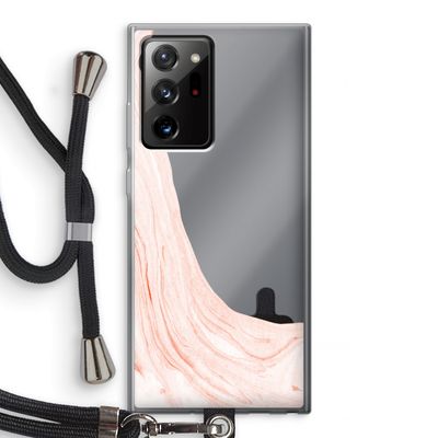 Peach bath: Samsung Galaxy Note 20 Ultra / Note 20 Ultra 5G Transparant Hoesje met koord