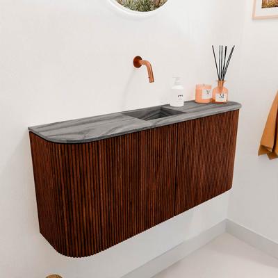 Toiletmeubel Mondiaz Joya Dlux | 93.2 cm | Meubelkleur Ruby | Faye wastafel Sombra Wasbak Midden | Zonder kraangat(en)