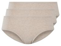 esmara 3 dames hipsters (Beige, S (36/38))