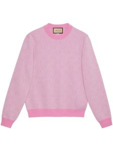 Gucci pull à motif monogrammé en jacquard - Rose