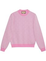 Gucci pull à motif monogrammé en jacquard - Rose