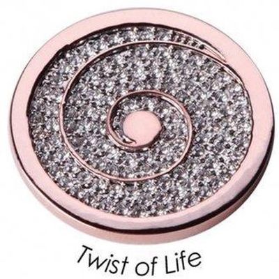 Quoins QMOA-05L-E Disk Twist of Life zilverkleurig (L)