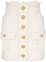 Balmain minijupe en tweed - Tons neutres