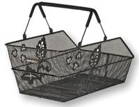 Basil cento flower multi - fietsmand - achterop - zwart