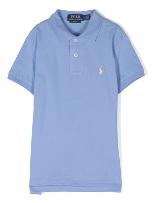 POLO RALPH LAUREN KIDS polo à logo Pony brodé - Bleu