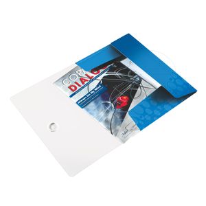 Leitz WOW elastomap met 3 kleppen, uit PP, ft A4, blauw