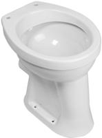 Saqu Ecoline verhoogd staand toilet met vlakspoel en horizontale afvoer 45,5cm Wit - thumbnail