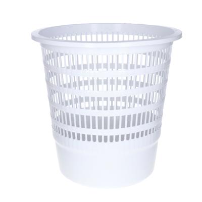 Afvalbak/vuilnisbak/kantoor prullenbak - wit - kunststof - H29 cm - 10 Liter
