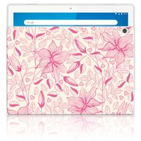 Lenovo Tab M10 Siliconen Hoesje Pink Flowers