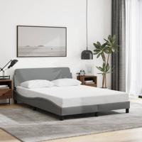 Bedframe zonder matras stof lichtgrijs 140x200 cm