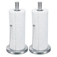 Set van 2x stuks RVS keukenrolhouder 33 cm