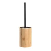 Items Toiletborstel houder - bamboe - naturel/zwart - 36 x 10 cm   -