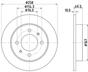 Remschijf Gecoat 54171PRO 8DD355118111