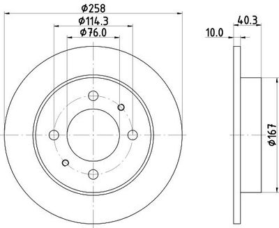 Remschijf Gecoat 54171PRO 8DD355118111