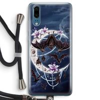 Vleermuizen Maan: Huawei P20 Transparant Hoesje met koord