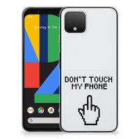 Google Pixel 4 Silicone-hoesje Finger Don't Touch My Phone