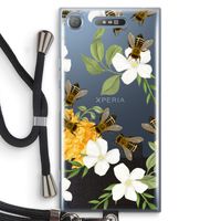 No flowers without bees: Sony Xperia XZ1 Transparant Hoesje met koord